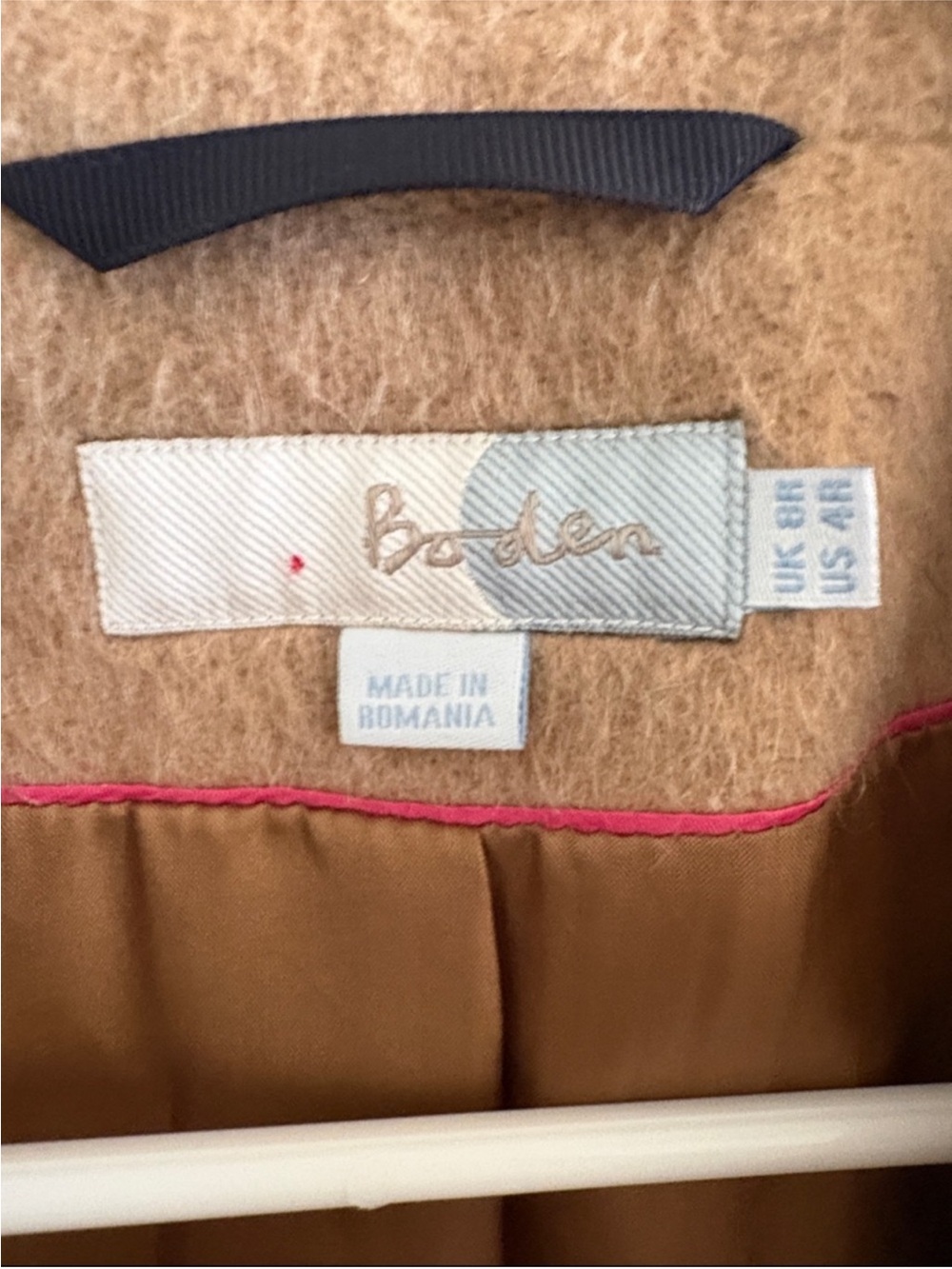 Boden Imelda Camel Mohair Trench Coat - Picture 2 of 6